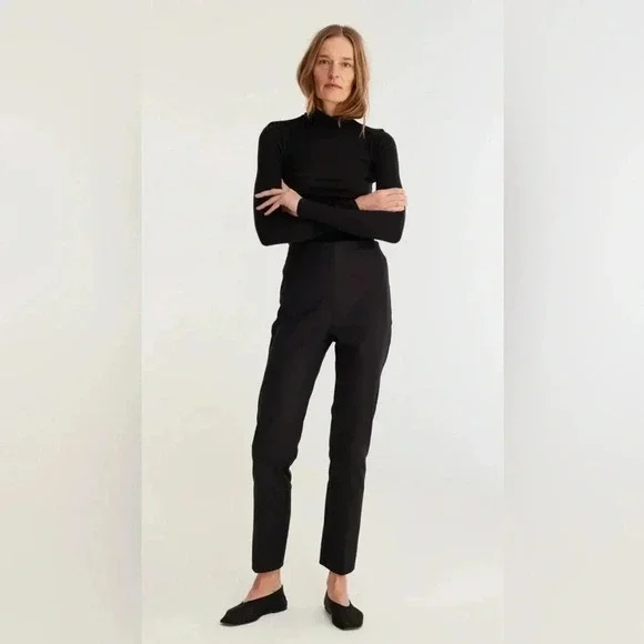 Róhe Womens Black Cigarette-Leg Trousers Size 8 (40)$370.00 MSRP